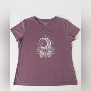 SHEIN Graphic Tee – Women’s Size Large – Sun & Moon Lotus Design